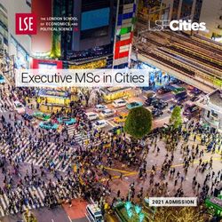Executive MSc in Cities - 2021 ADMISSION - LSE