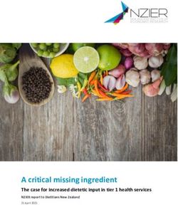 A critical missing ingredient - The case for increased dietetic input in tier 1 health services - Dietitians NZ