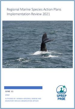 Regional Marine Species Action Plans Implementation Review 2021 - JUNE 11 SPREP AUTHORED BY: HANNAH HENDRIKS, MARINE AND MIGRATORY SPECIES ...