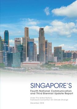 SINGAPORE'S Fourth National Communication and Third Biennial Update Report - Under The United Nations Framework Convention On Climate Change
