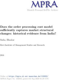 DOES THE ORDER PROCESSING COST MODEL SUFFICIENTLY CAPTURES MARKET STRUCTURAL CHANGES: HISTORICAL EVIDENCE FROM INDIA? - MUNICH PERSONAL REPEC ARCHIVE