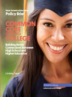 COMMON CORE COLLEGE Policy Brief New America Education - Building Better Connections Between High School and Higher Education