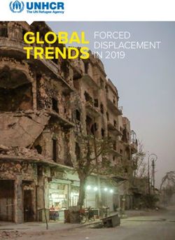 GLOBAL TRENDS FORCED DISPLACEMENT IN 2019 - UNHCR
