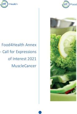 Food4Health Annex - Call for Expressions of Interest 2021 MuscleCancer - EIT Food