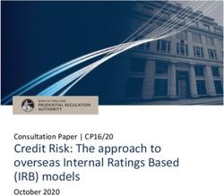 Credit Risk: The approach to overseas Internal Ratings Based (IRB) models - Consultation Paper | CP16/20 - Bank of England