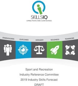 DRAFT Sport and Recreation Industry Reference Committee 2019 Industry Skills Forecast - SkillsIQ