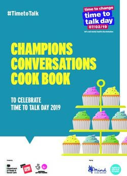 CHAMPIONS CONVERSATIONS COOK BOOK - TO CELEBRATE TIME TO TALK DAY 2019 - #TimetoTalk - Time To Change