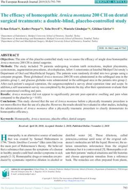 The efficacy of homeopathic Arnica montana 200 CH on dental surgical treatments: a double-blind, placebo-controlled study - DergiPark