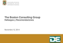 The Boston Consulting Group - Hallazgos y Recomendaciones Noviembre 12, 2014