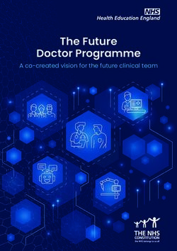 The Future Doctor Programme - A co-created vision for the future clinical team - Health Education England