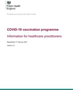 COVID-19 vaccination programme - Information for healthcare practitioners - Gov.uk