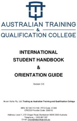 INTERNATIONAL STUDENT HANDBOOK - ATQ College