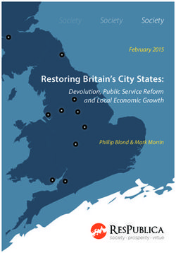 Restoring Britain's City States: Devolution, Public Service Reform and Local Economic Growth