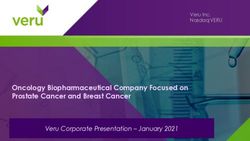 Oncology Biopharmaceutical Company Focused on Prostate Cancer and Breast Cancer - Veru Corporate Presentation - January 2021