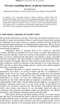 Toward a modeling theory of physics instruction