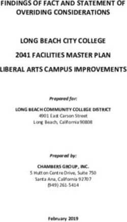 FINDINGS OF FACT AND STATEMENT OF OVERIDING CONSIDERATIONS LONG BEACH CITY COLLEGE 2041 FACILITIES MASTER PLAN LIBERAL ARTS CAMPUS IMPROVEMENTS