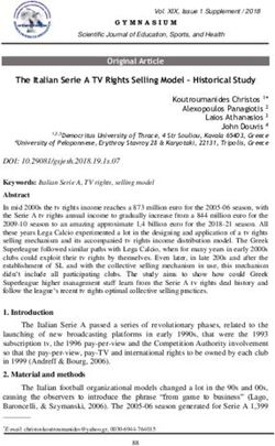 The Italian Serie A TV Rights Selling Model - Historical Study - gymnasium
