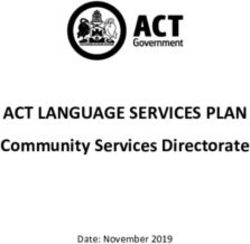 ACT LANGUAGE SERVICES PLAN - Community Services Directorate Date: November 2019
