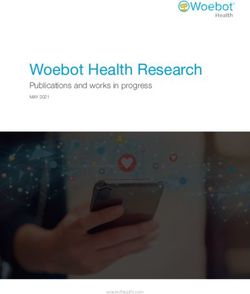 Woebot Health Research - Publications and works in progress MAY 2021 - woebothealth.com