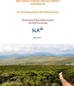 SPECIALIST CLIMATE CHANGE IMPACT ASSESSMENT - For The Proposed West Wits Mining Project Prepared by Promethium Carbon For SLR Consulting