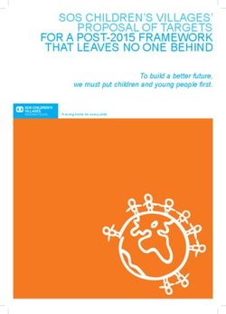SOS CHILDREN'S VILLAGES' PROPOSAL OF TARGETS FOR A POST-2015 FRAMEWORK THAT LEAVES NO ONE BEHIND - TO BUILD A BETTER FUTURE, WE MUST PUT CHILDREN ...
