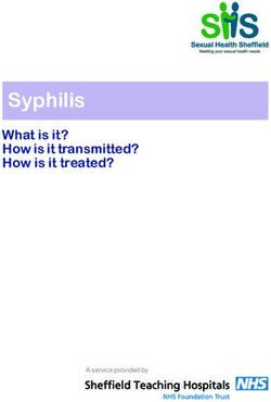 Syphilis What is it? How is it transmitted? How is it treated? - Sexual Health Sheffield