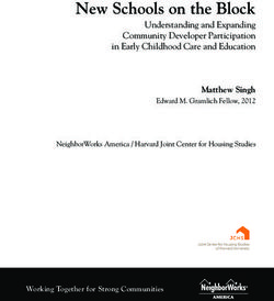 New Schools on the Block - Understanding and Expanding Community Developer Participation in Early Childhood Care and Education