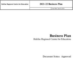 Business Plan Halifax Regional Centre For Education - 2021-22 Business Plan