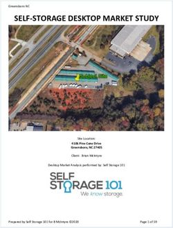 SELF-STORAGE DESKTOP MARKET STUDY