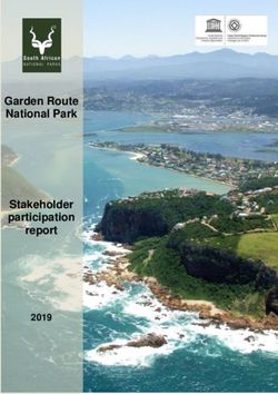 Garden Route National Park Stakeholder participation report 2019 - SANParks