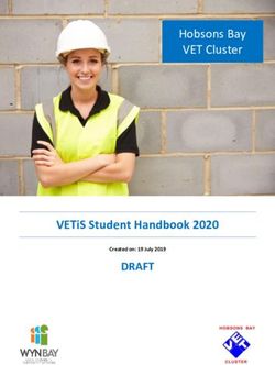 VETIS STUDENT HANDBOOK 2020 - DRAFT - HOBSONS BAY VET CLUSTER