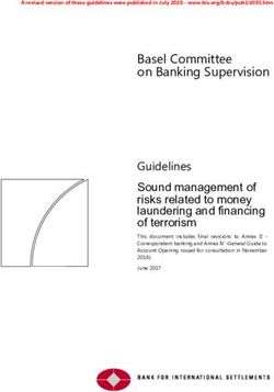 Basel Committee on Banking Supervision Guidelines Sound management of risks related to money laundering and financing of terrorism
