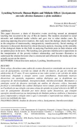 Lynching Network: Human Rights and Midiatic Effect / Justiçamento - SciELO
