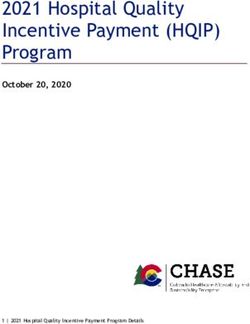 2021 Hospital Quality Incentive Payment (HQIP) Program - October 20, 2020 - Colorado.gov