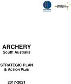 ARCHERY South Australia - STRATEGIC PLAN & ACTION PLAN - ARCHERY SA
