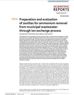 Preparation and evaluation of zeolites for ammonium removal from municipal wastewater through ion exchange process - Nature