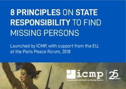 8 PRINCIPLES ON STATE RESPONSIBILITY TO FIND MISSING PERSONS - Launched by ICMP, with support from the EU, at the Paris Peace Forum, 2018 ...