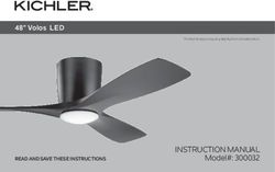 INSTRUCTION MANUAL Model#: 300032 - 48" Volos LED - READ AND SAVE THESE INSTRUCTIONS - Kichler Lighting