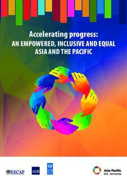 Accelerating progress: AN EMPOWERED, INCLUSIVE AND EQUAL ASIA AND THE PACIFIC - United Nations ESCAP