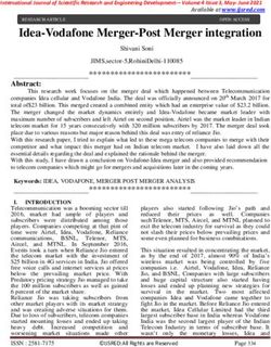 Idea-Vodafone Merger-Post Merger integration - International ...