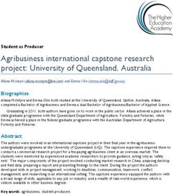 Agribusiness international capstone research project: University of Queensland, Australia