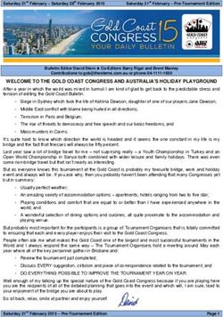 WELCOME TO THE GOLD COAST CONGRESS AND AUSTRALIA'S HOLIDAY PLAYGROUND