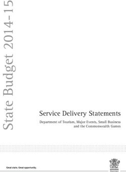 Service Delivery Statements - Department of Tourism, Major Events, Small Business and the Commonwealth Games