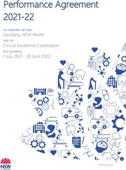 Performance Agreement 2021-22 - Secretary, NSW Health Clinical Excellence Commission