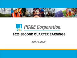 2020 SECOND QUARTER EARNINGS - July 30, 2020