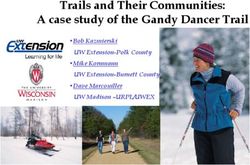 Trails and Their Communities: A case study of the Gandy Dancer Trail - Bob Kazmierski UW Extension-Polk County Mike Kornmann UW ...