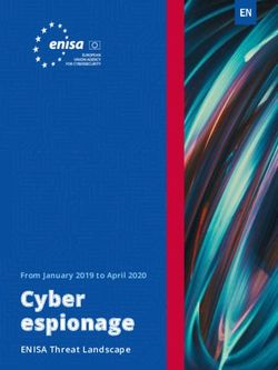 Cyber espionage From January 2019 to April 2020 ENISA Threat Landscape - Europa EU