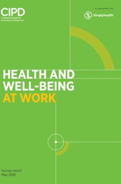 HEALTH AND WELL-BEING AT WORK - Survey report - CIPD