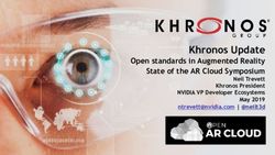 Khronos Update Open standards in Augmented Reality State of the AR Cloud Symposium Neil Trevett Khronos President NVIDIA VP Developer Ecosystems ...