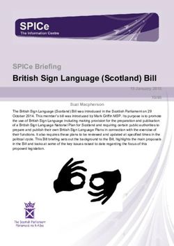 British Sign Language (Scotland) Bill - SPICe Briefing - Scottish Parliament
